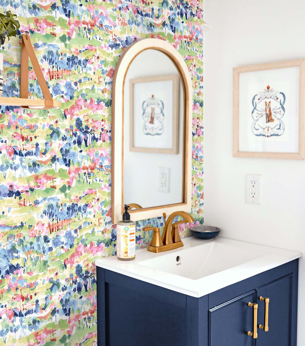 Surface Style 20.5' x 18' Spring Water Coloring Peel & Stick Wallpaper