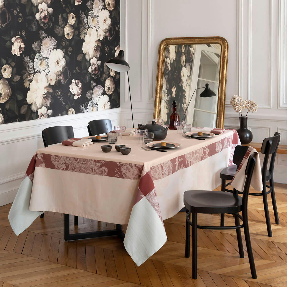 À LA FRANÇAISE - Nappe en coton dragee 175 x 175