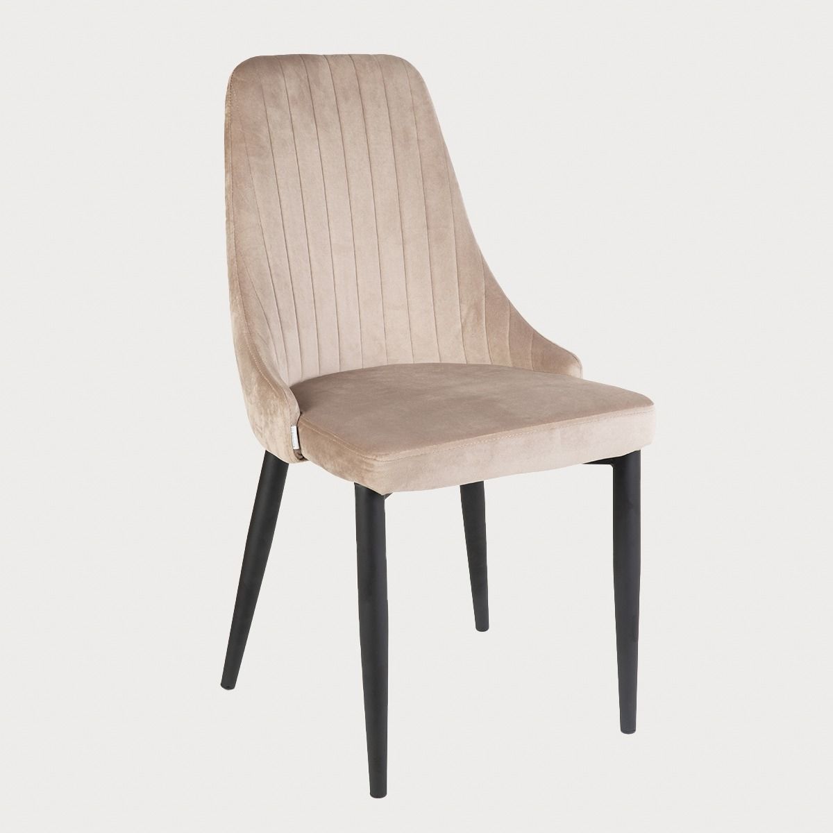 Krzesło LOUIS welurowe beżowe 46,5x58x88 cm