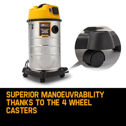 NNEMB 30L Wet and Dry Vacuum Cleaner Blower Bagless 2000W Drywall Vac