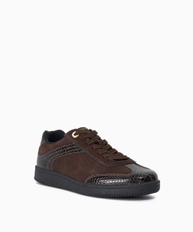 Emilias Brown - Leather Lace-Up Trainers