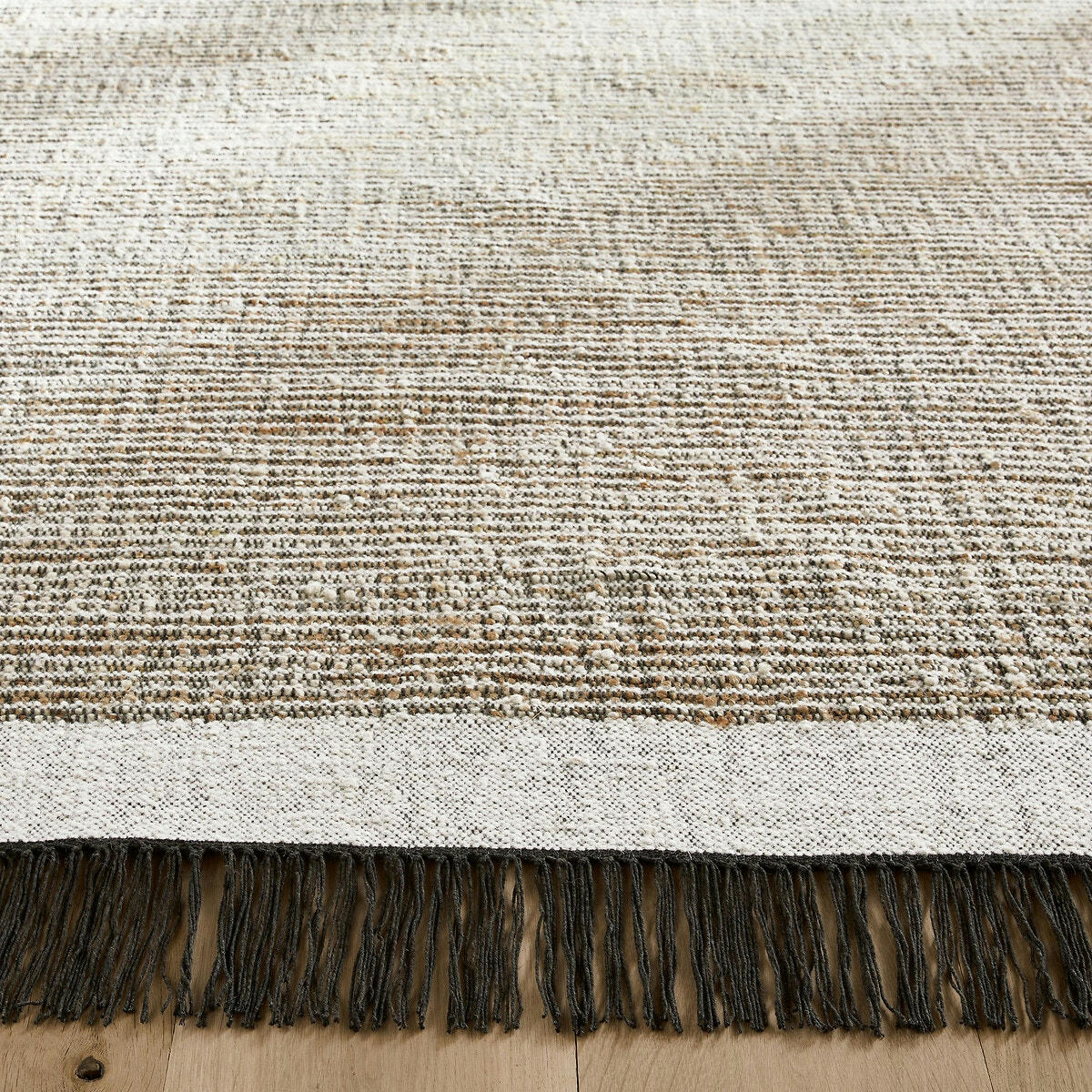 Tapis jute laine et coton, tissé plat, Siptah