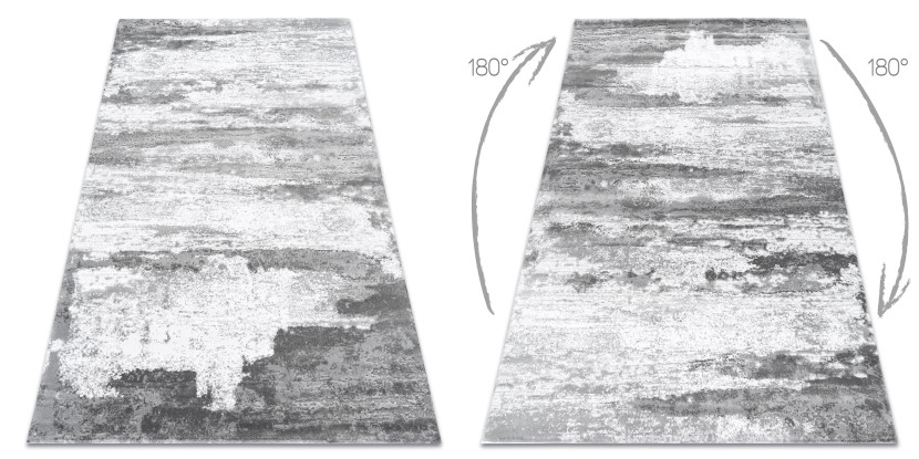 Dywan AKRYL DIZAYN 8844 szary 80x300 cm