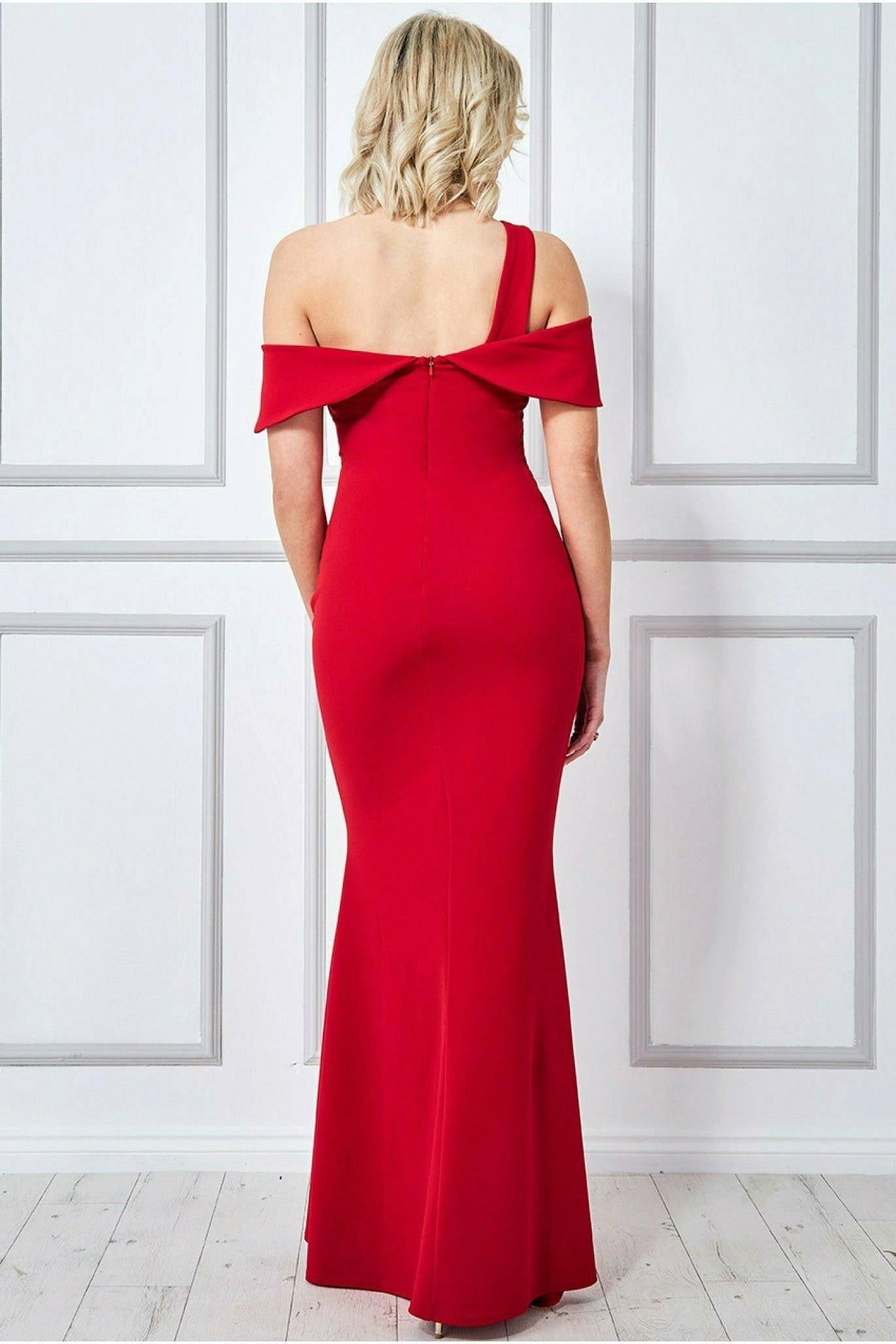 Goddiva One Shoulder Knot Maxi