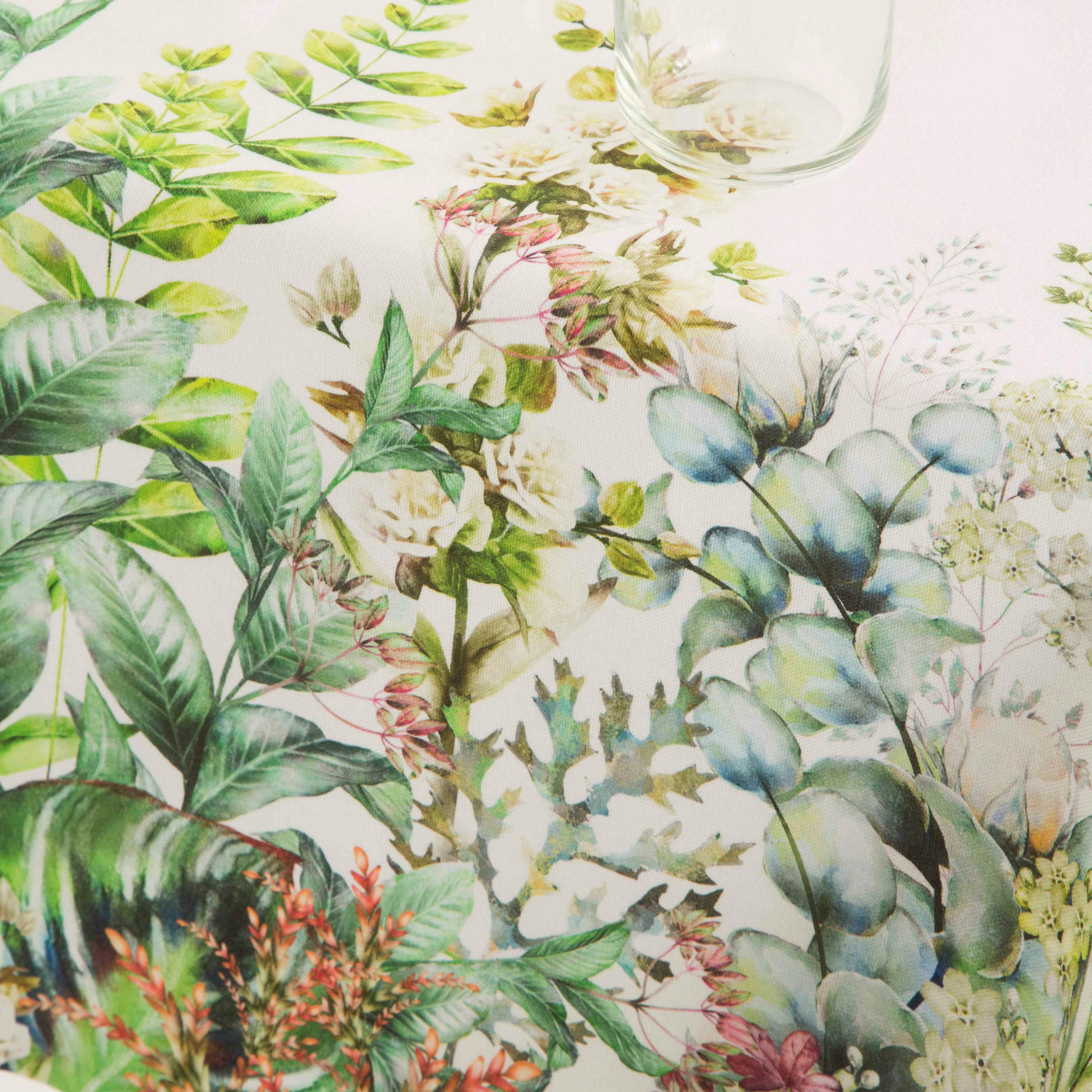 VERDIALE - Nappe imprimée multicolore avec traitement anti-taches coton 140x240cm