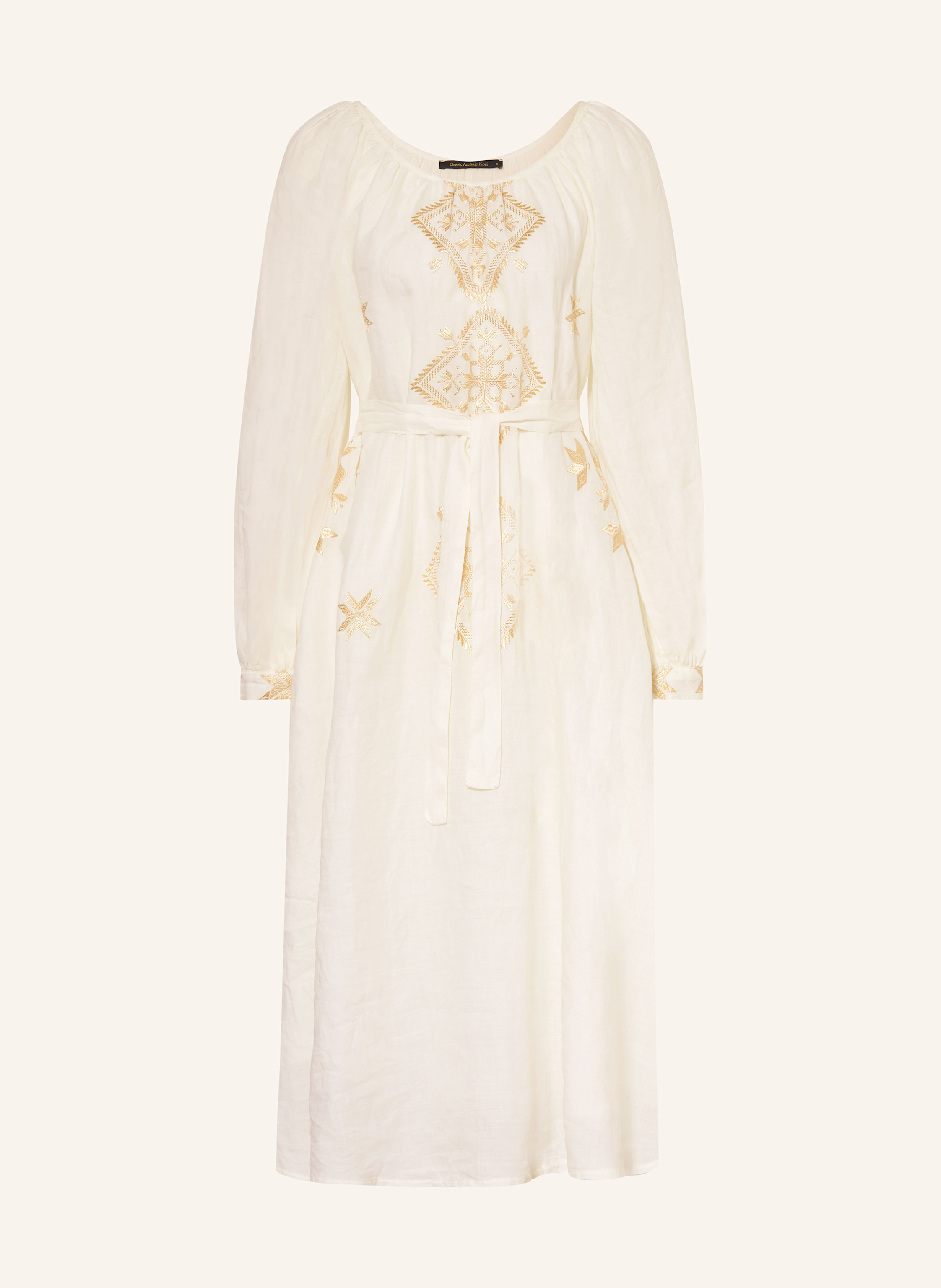 Greek Archaic Kori Strandkleid LEFKADA mit Glitzergarn
