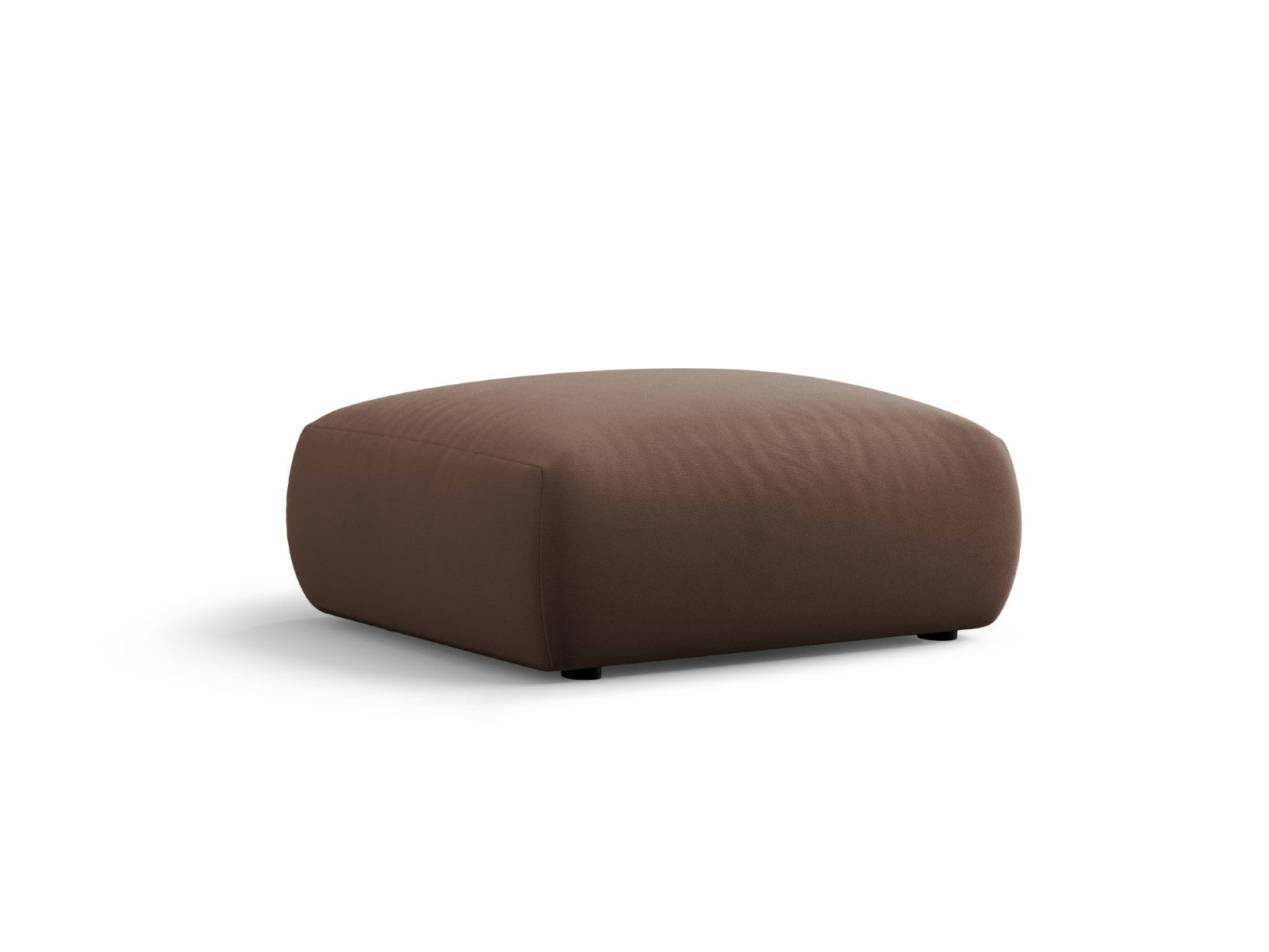 Cosmopolitan Design Poef Matera flueel chocolade - 68x86x40cm