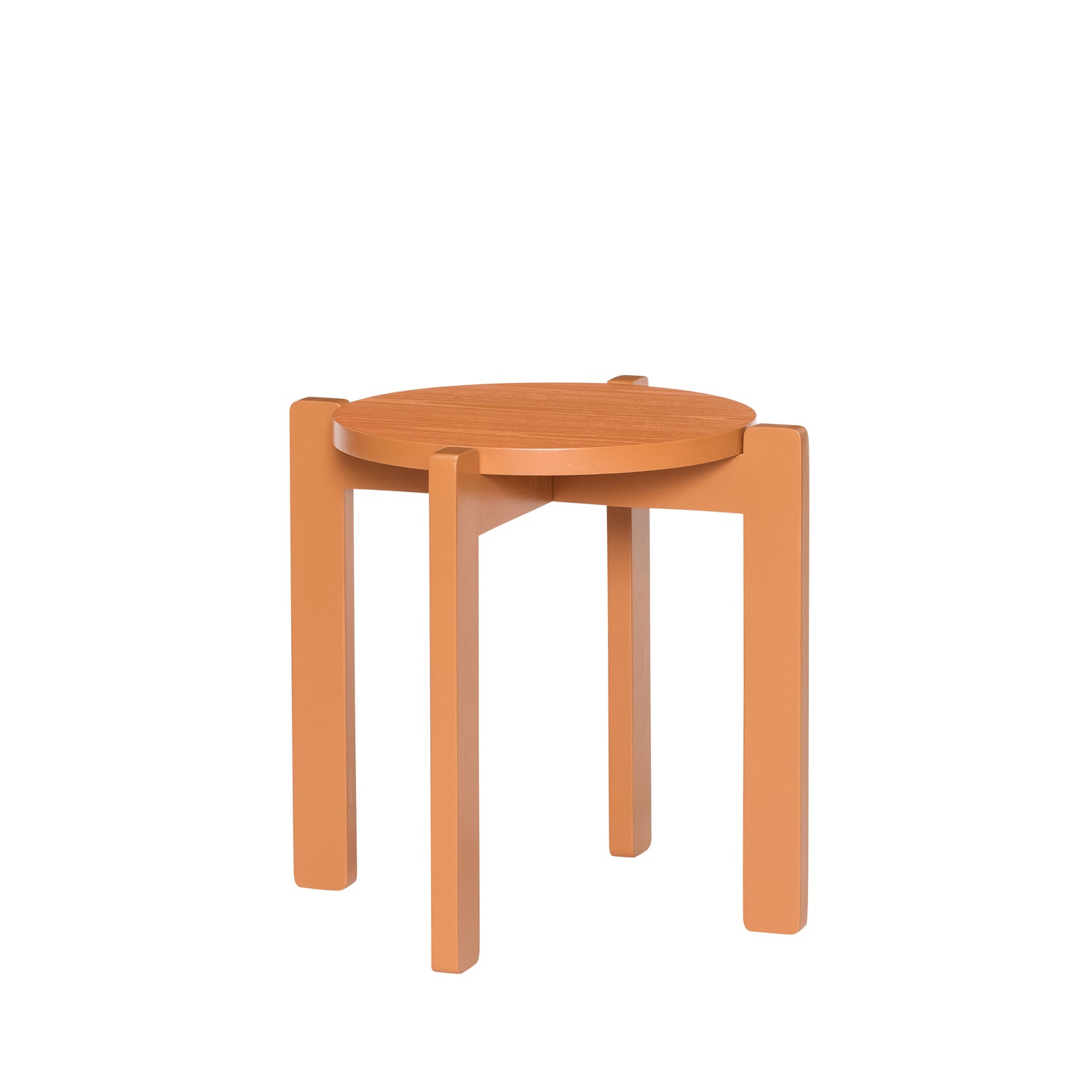 Hübsch kruk Always - mdf/eiken fineer/eikenhout - ø45xh42cm