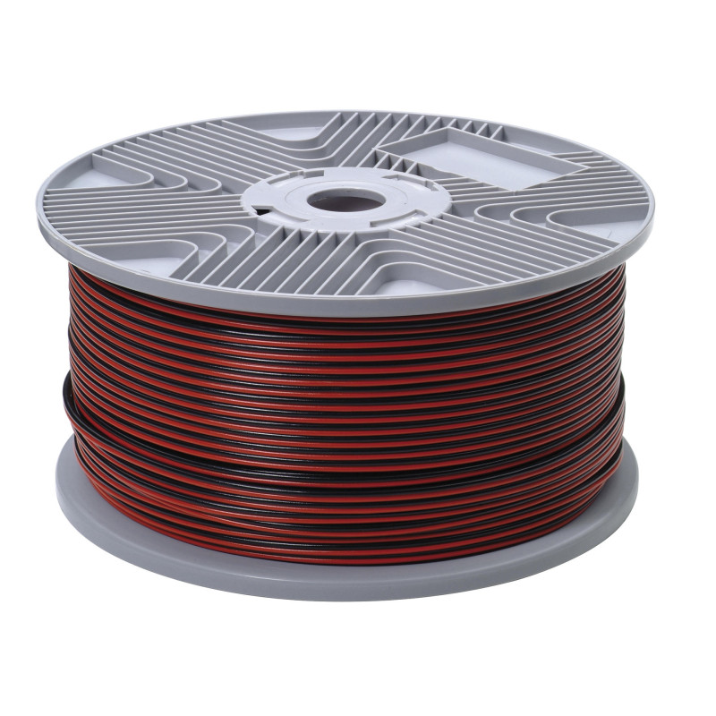 Câble audio rouge et noir 2 x 0,75 mm² au mètre PROFILE