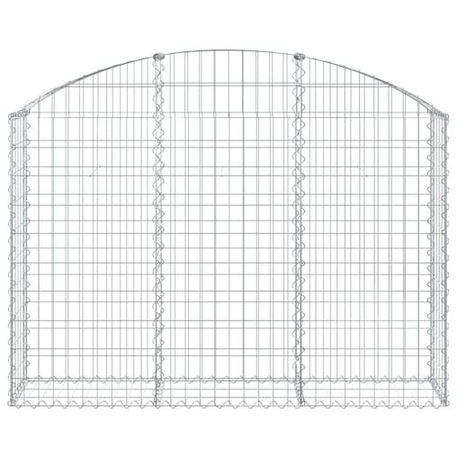 NNEVL Arched Gabion Basket 150x30x100/120 cm Galvanised Iron