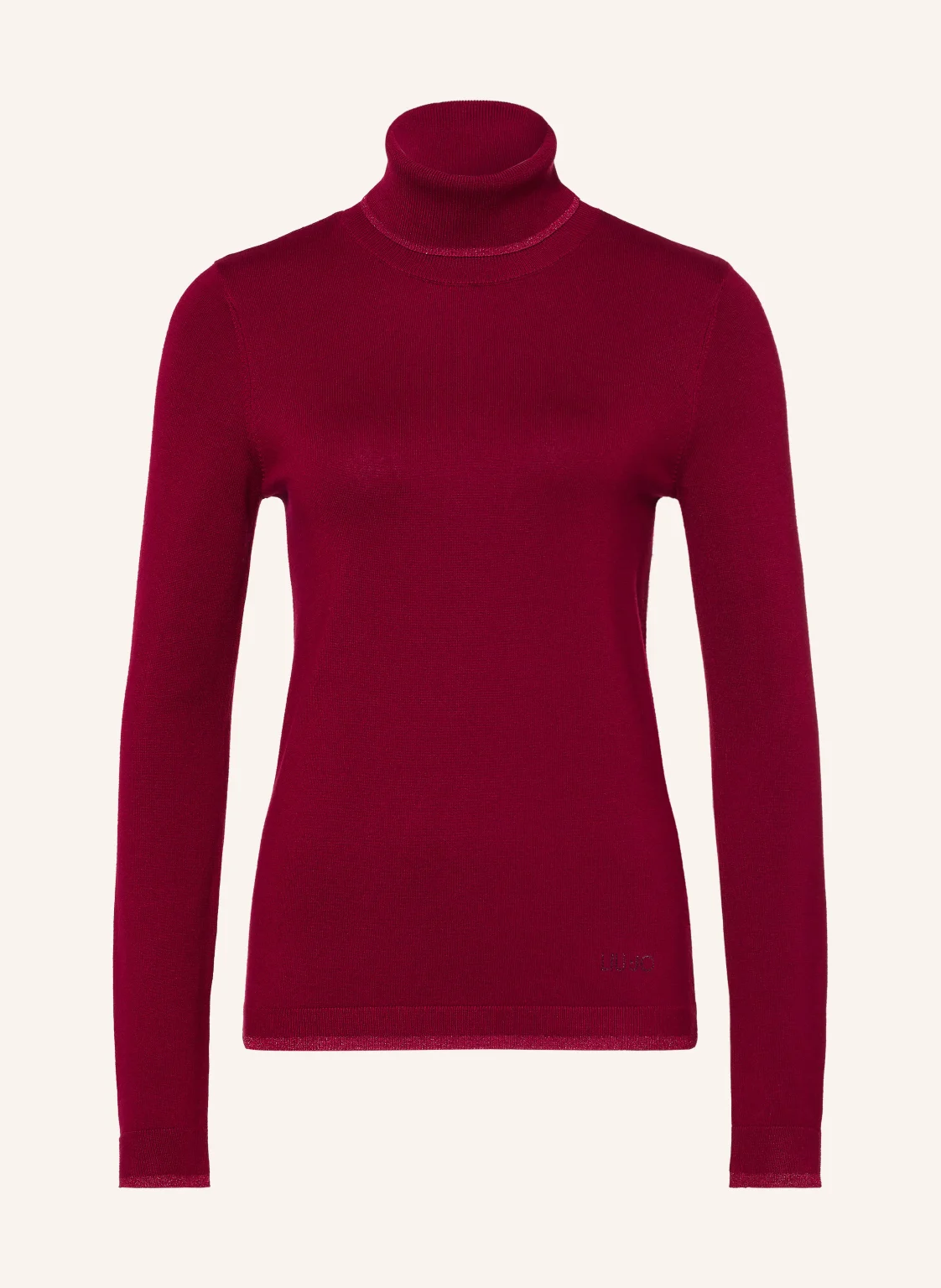 LIU JO Rollkragenpullover mit Glitzergarn und Schmucksteinen