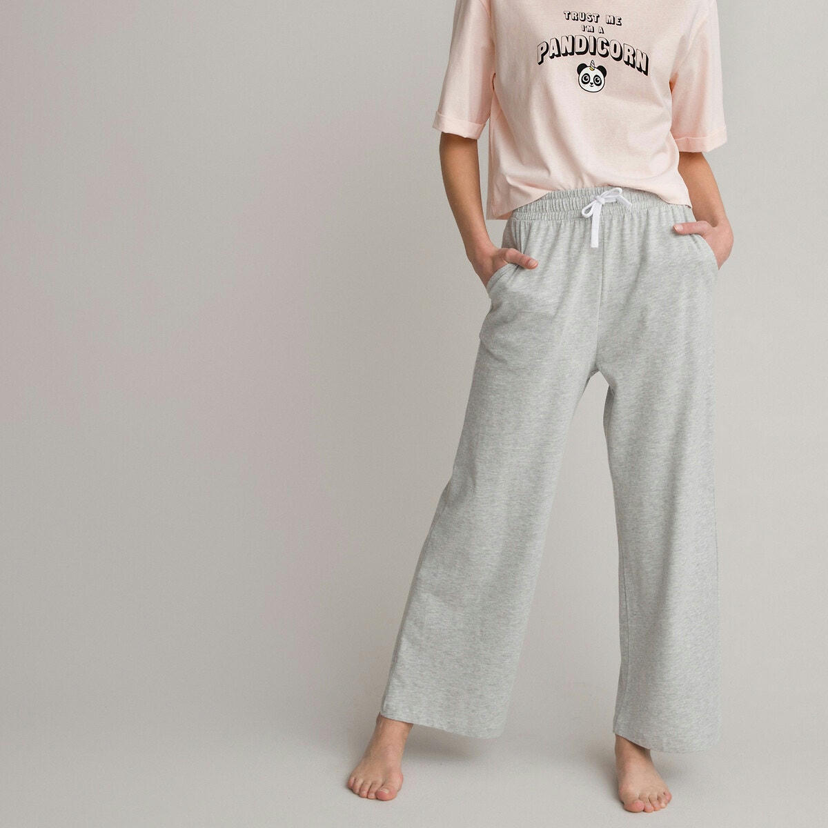 Pyjama manches courtes en coton panda licorne