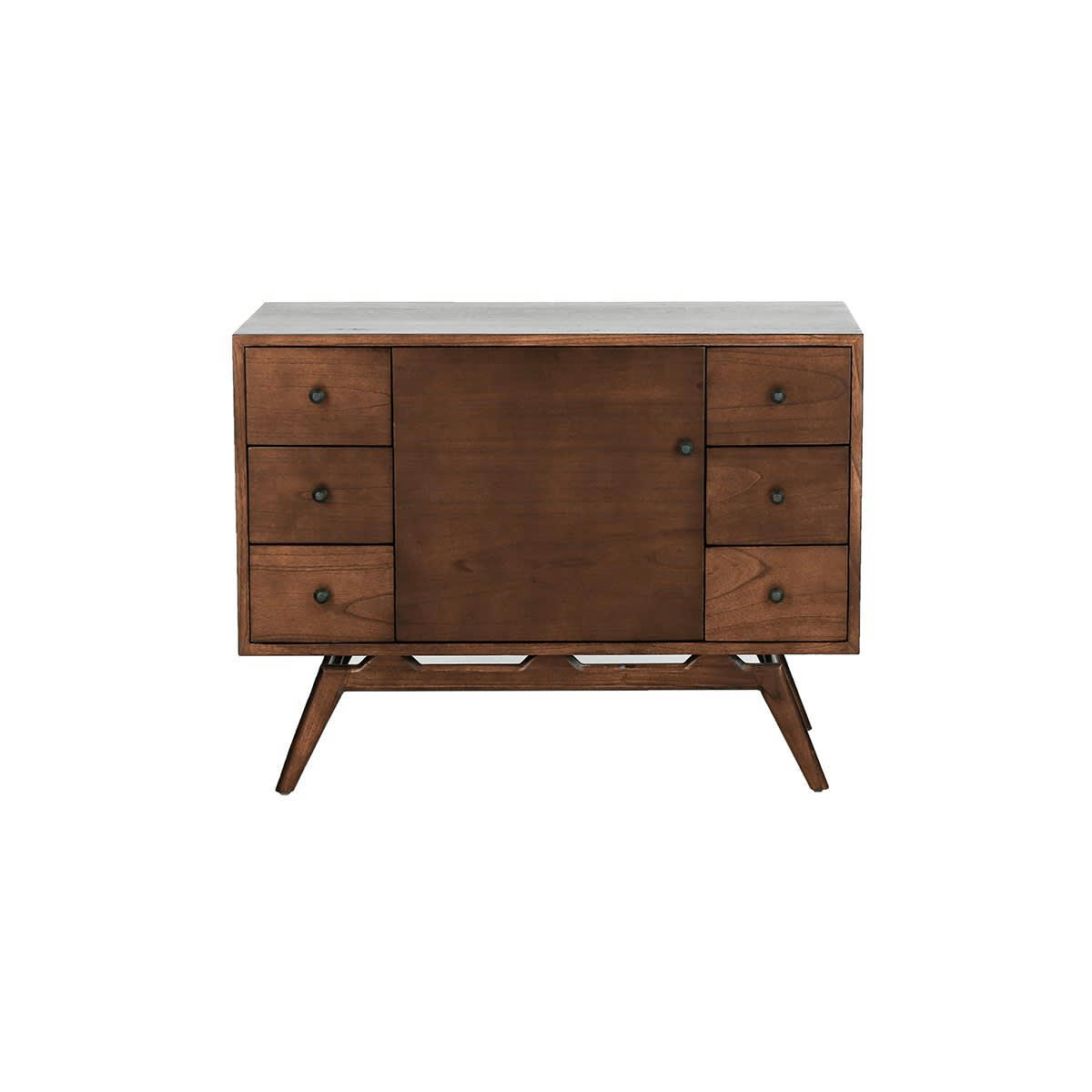 VINTAGE - Meuble sous vasque en mindi massif 100 cm