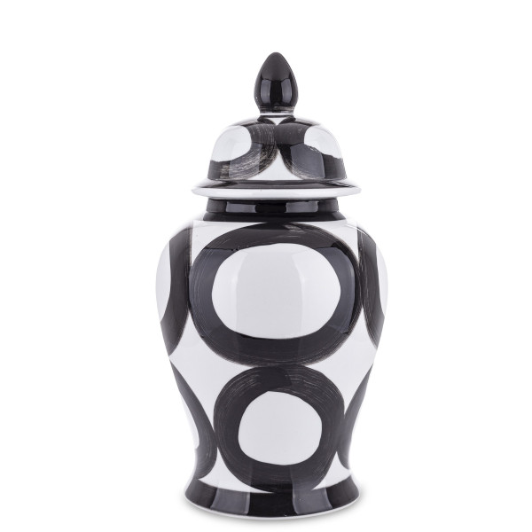 Amfora pojemnik ceramiczny Black-White 47 cm