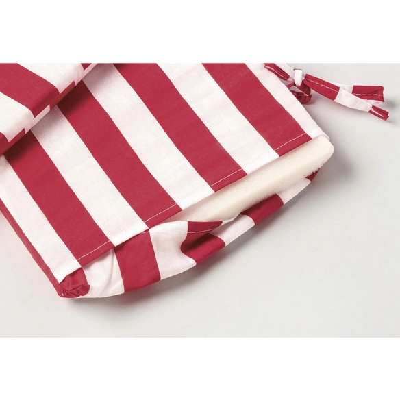 Polster-Set, BxL: 89 x 19 cm, rot/weiß