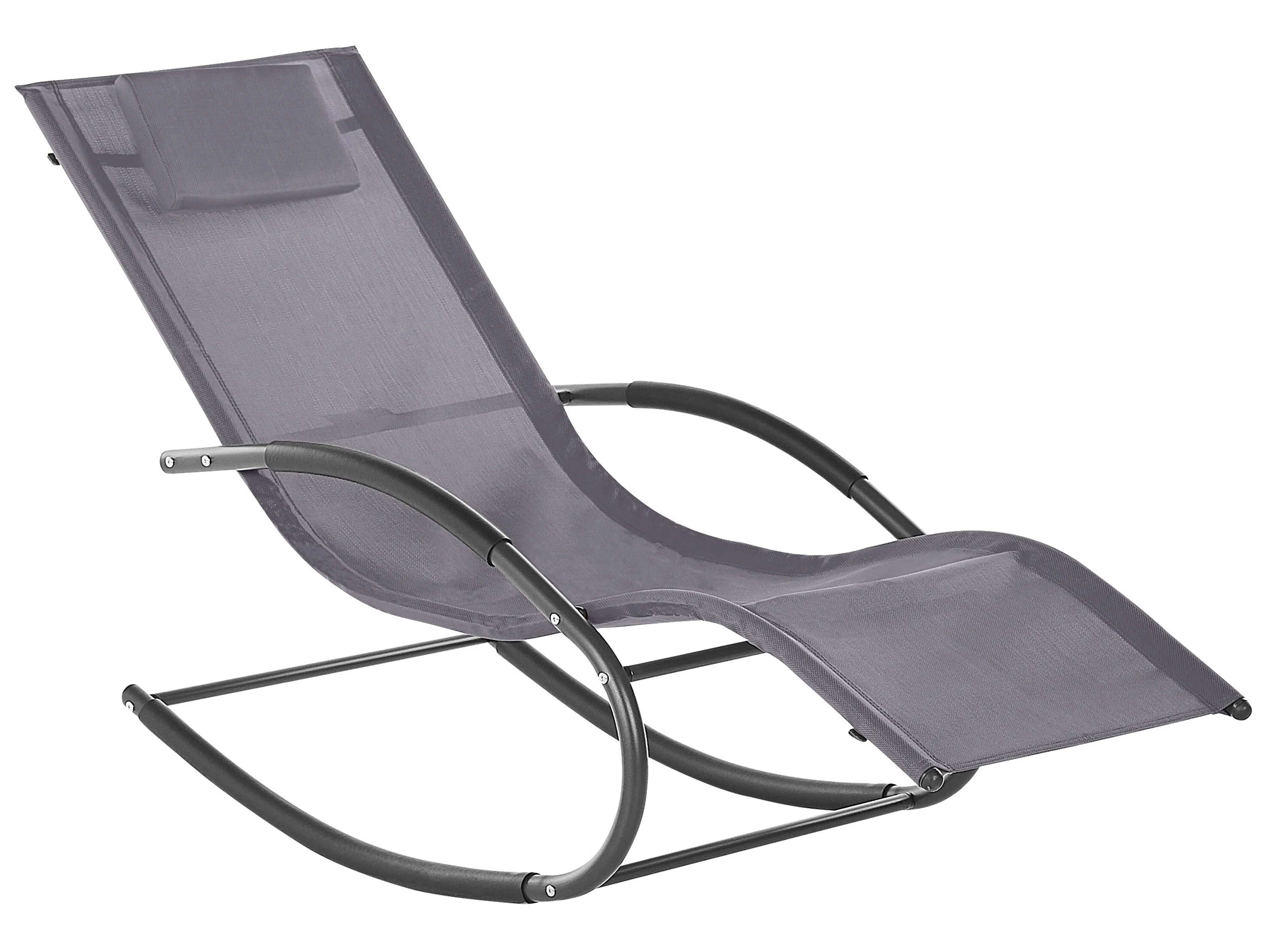 Rocking Sun Lounger CARANO II Metal Grey
