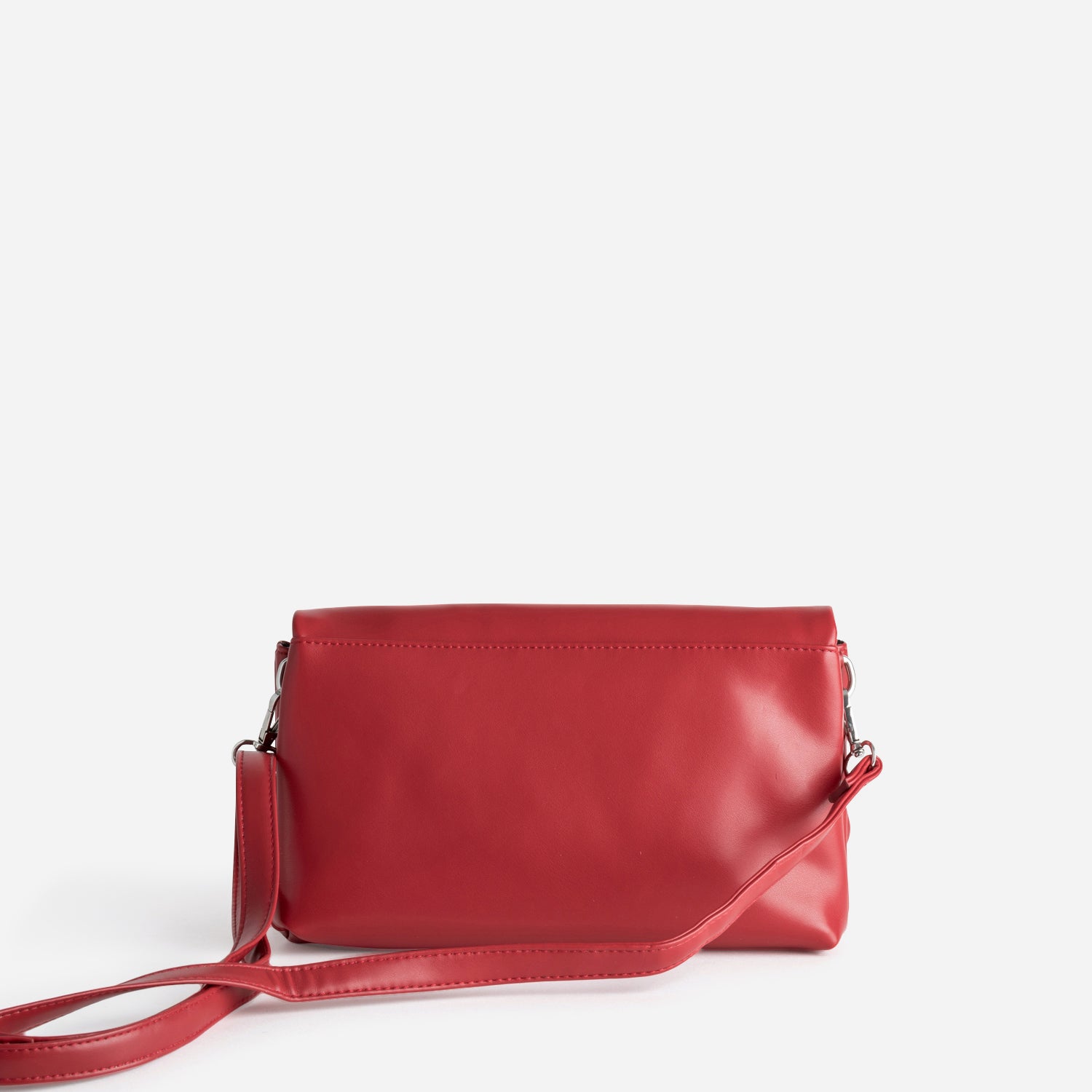 Sac à main TEXTO rouge trois compartiments