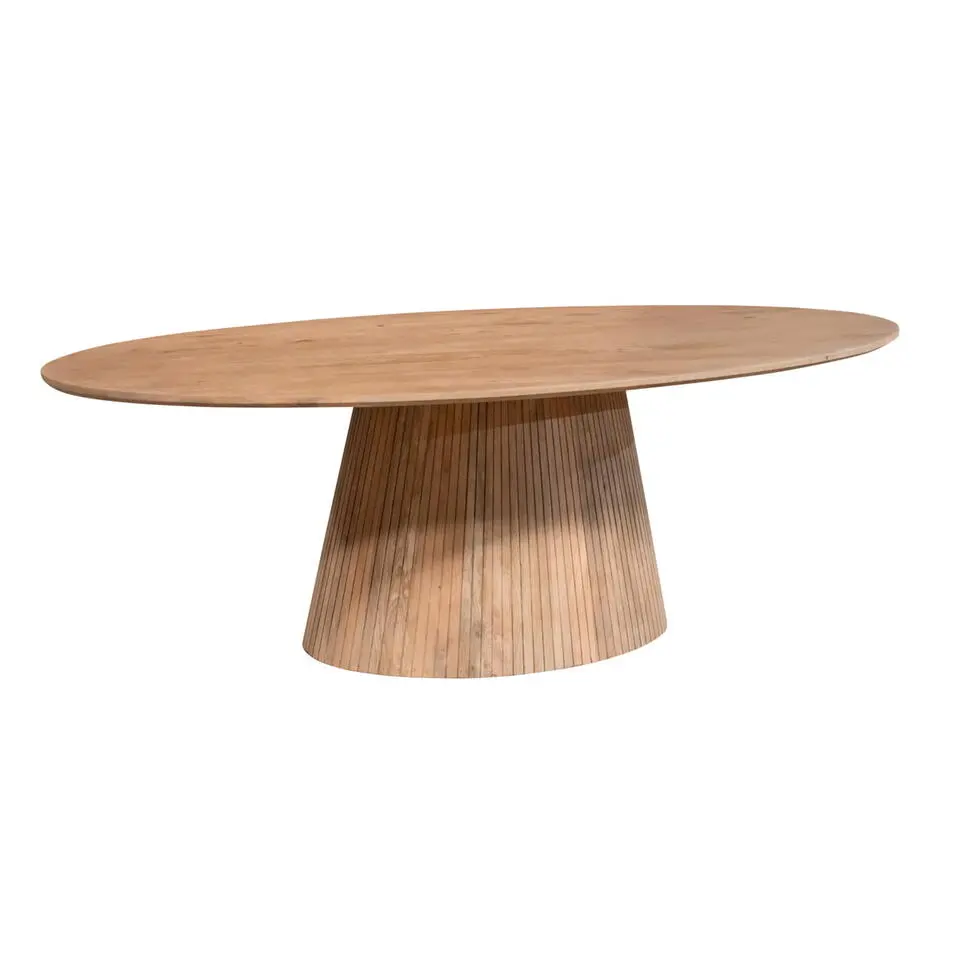 Eettafel Ovaal Naturel Hout - 210x110x76cm - Solana