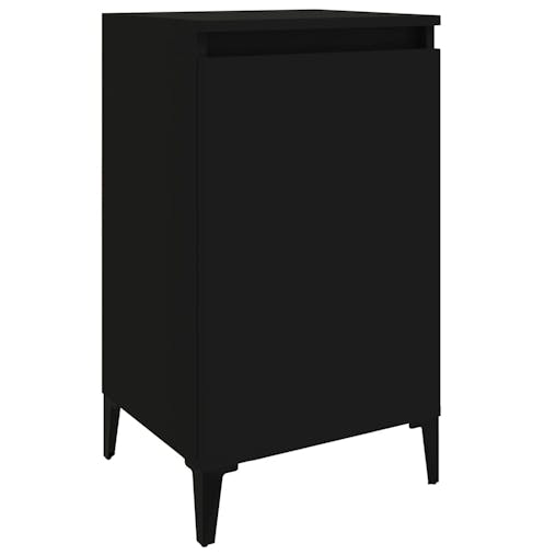 NNEVL Bedside Cabinet Black 40x35x70 cm Engineered Wood
