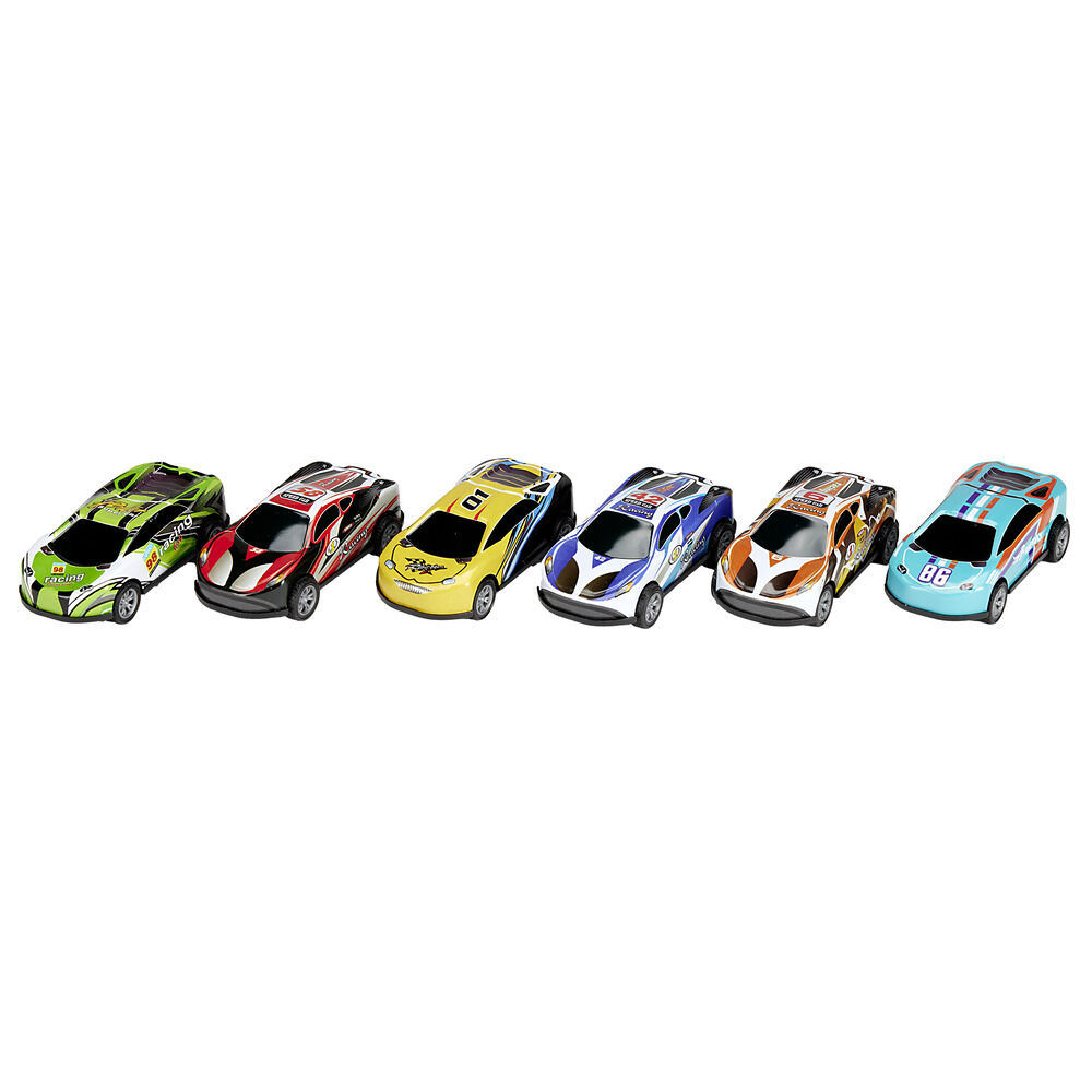 Voiture x6 en métal 7,5x3,5xH2cm