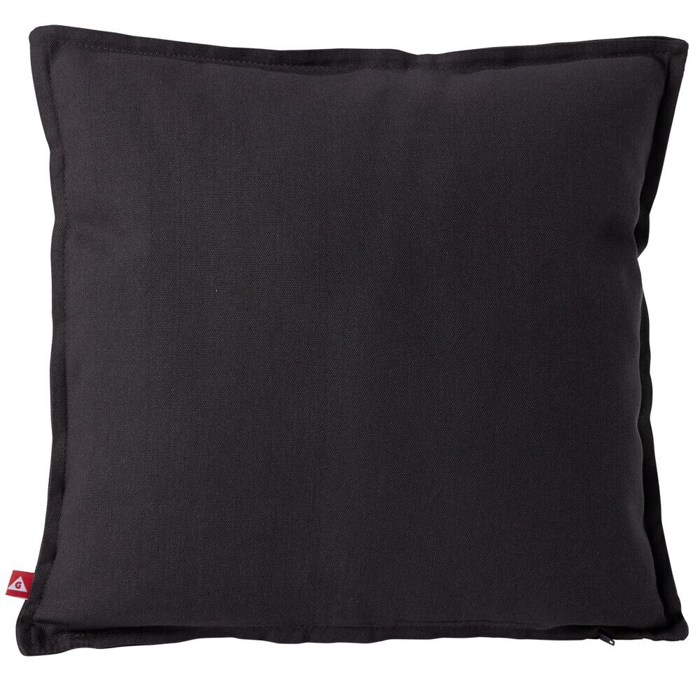 Housse de coussin coton Panama 40x40cm gris