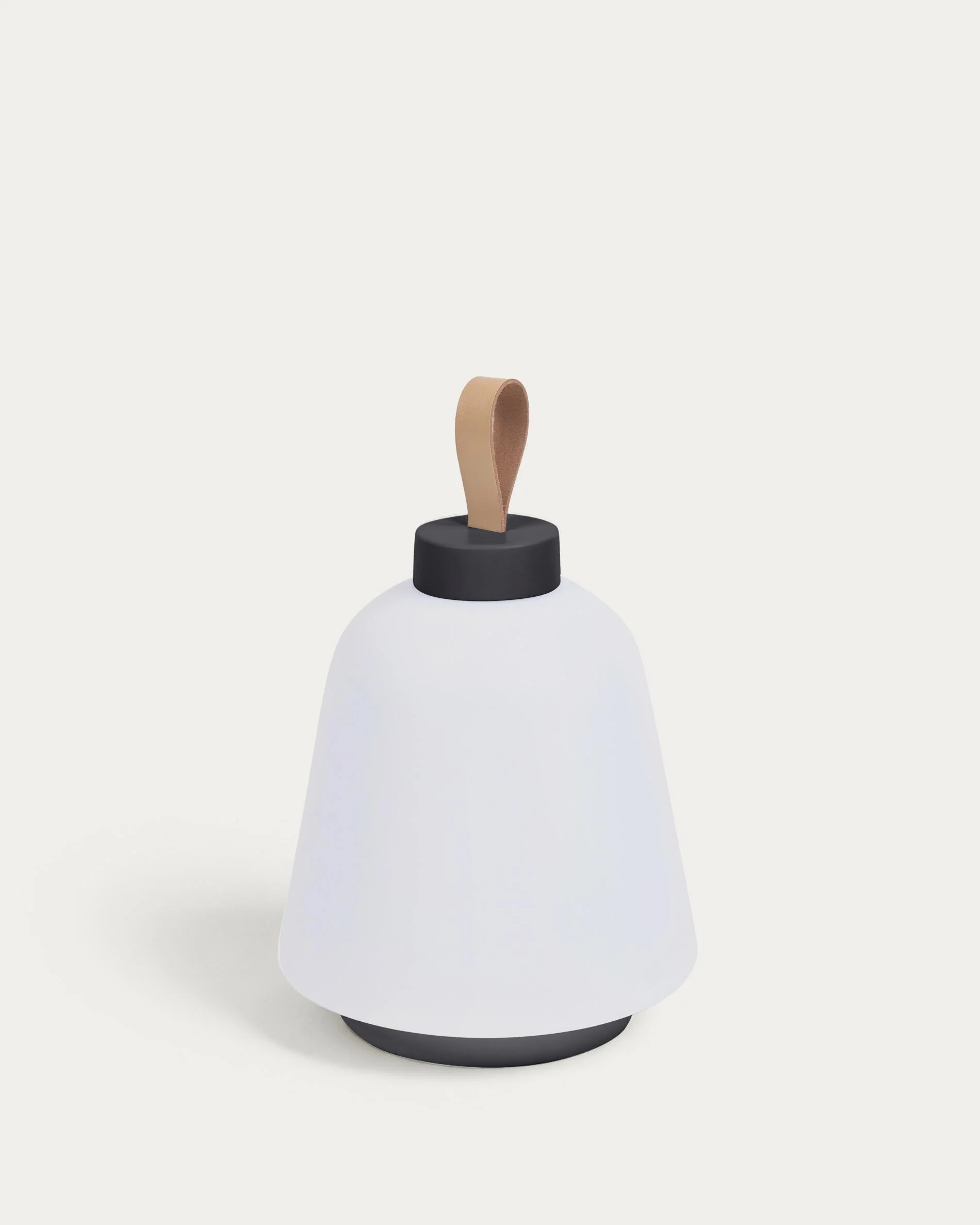 Udiya outdoor table lamp in polythene and metal with a black finish