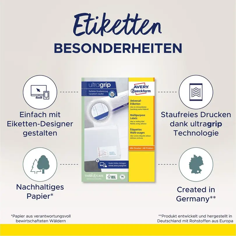 Etiketten Universal-Etiketten