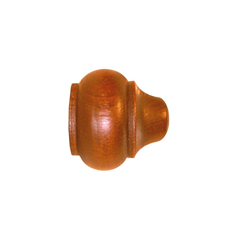 Embout Rustique bois merisier Ø 35 mm 2 pièces