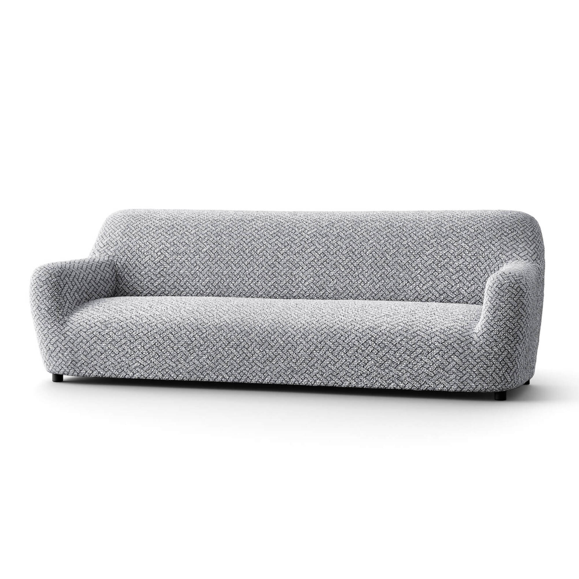 Housse bi-extensible microfibre gaufrée graphique pour fauteuil et canapé