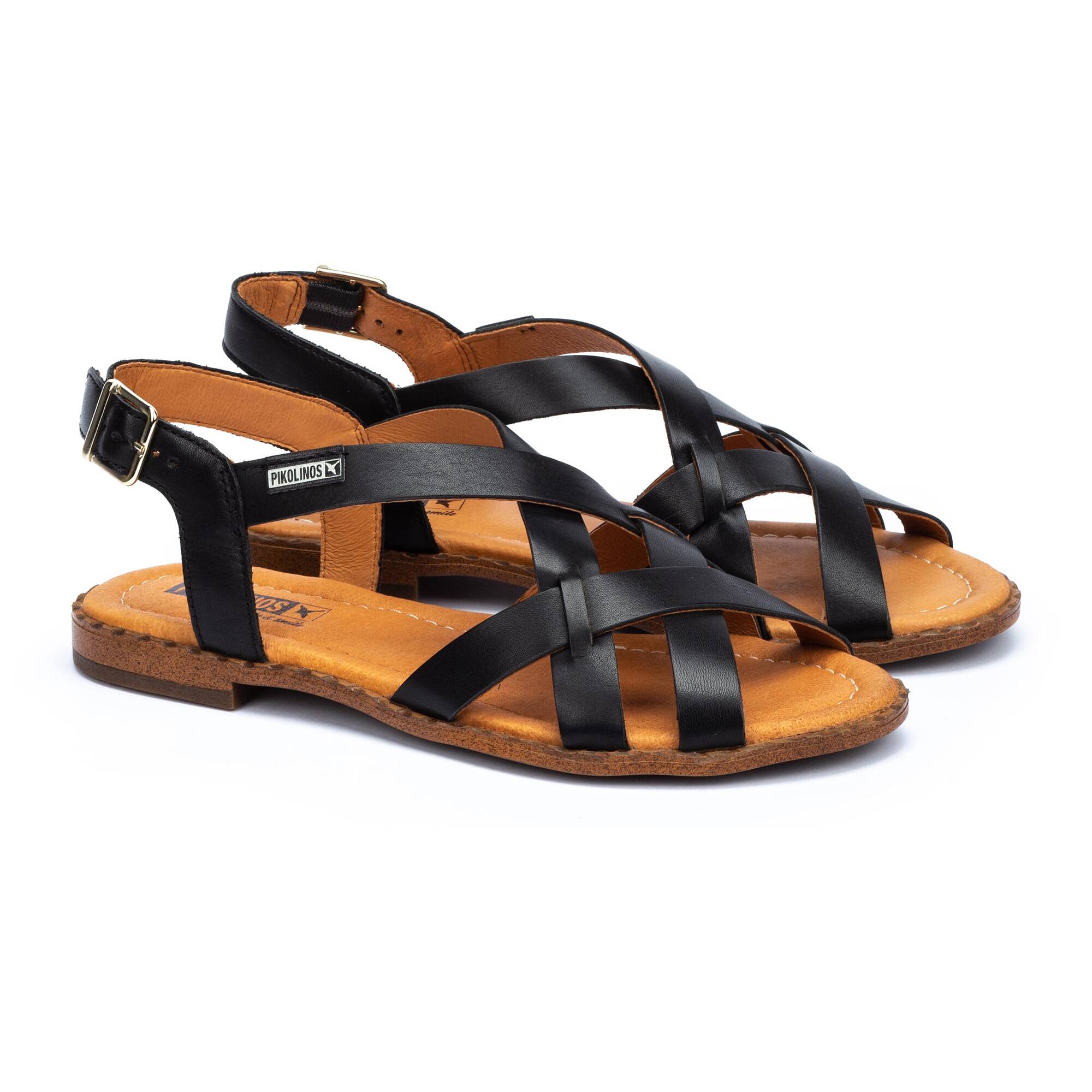 ALGAR - Sandalias planas con hebilla para mujer