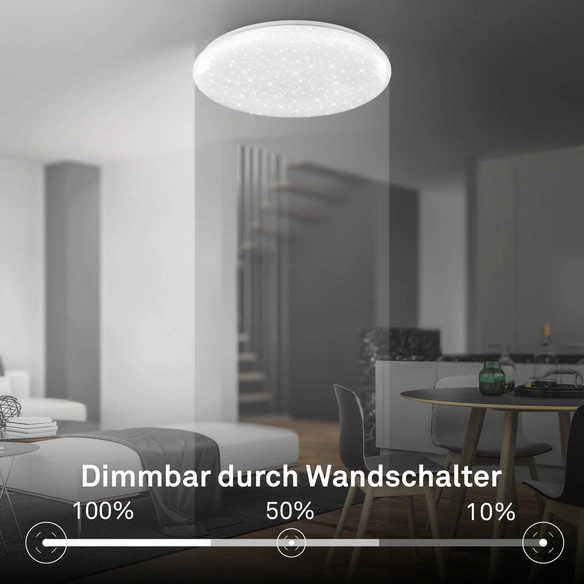 LED-Deckenleuchte »Bright Sky«, Sterneneffekt, 51 W, 8.000 lm, 4000 K, Ø 48 cm
