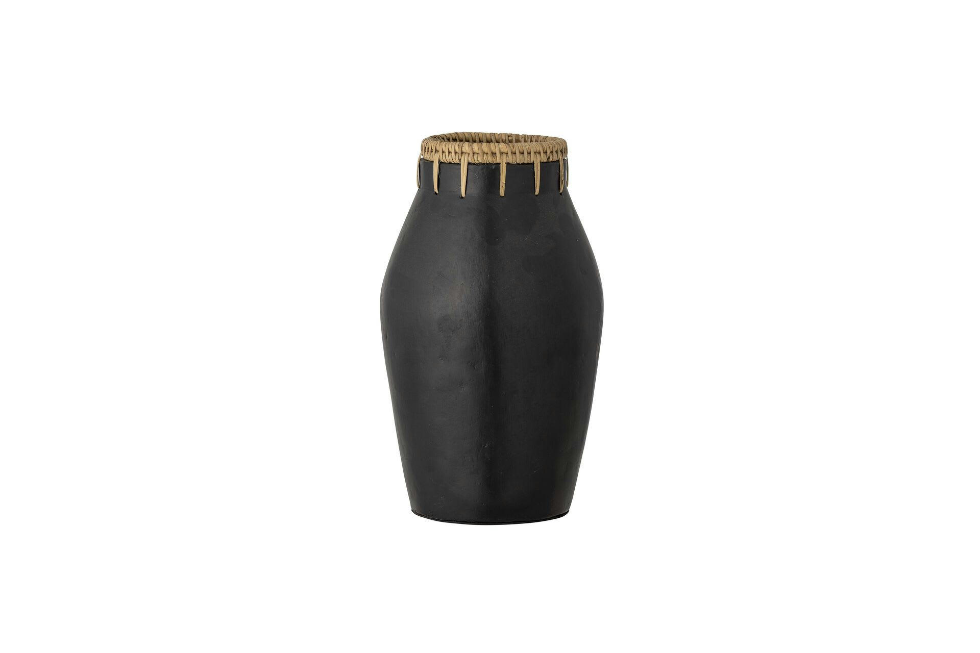 DIXON - Vase à décorer en terre cuite noir H27cm