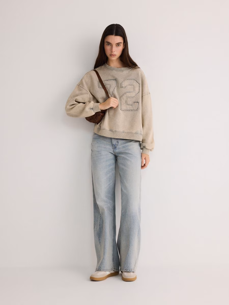 Sweatshirt With Wash Effect