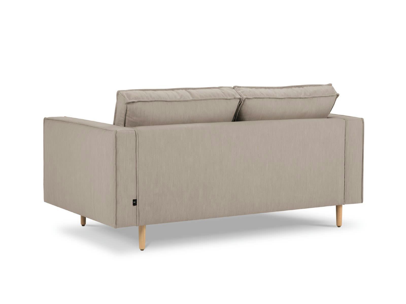 ALEXIS - Canapé 2 places en Tissu Structurel Beige Foncé