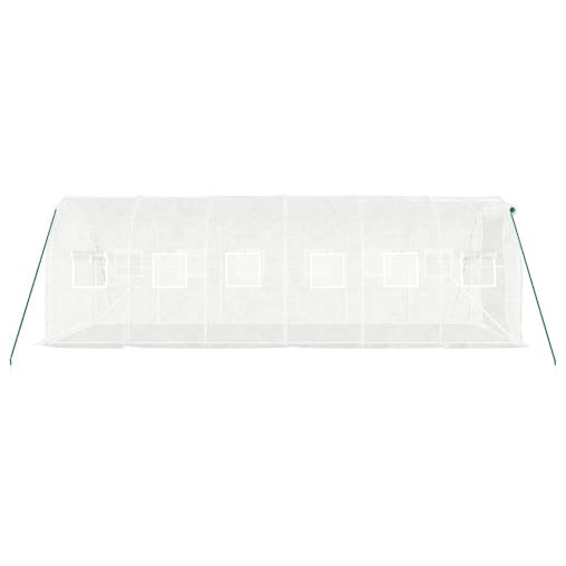 NNEVL Greenhouse with Steel Frame White 12 m&sup2; 6x2x2 m