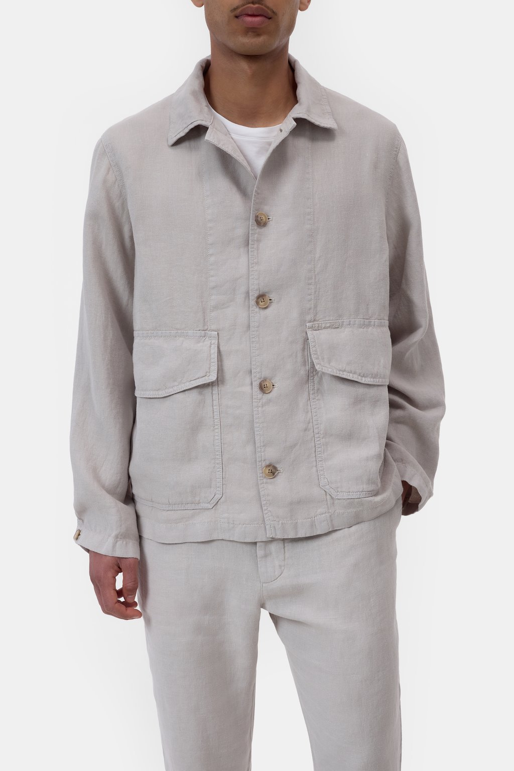 Cargo-Jacke aus Leinen
