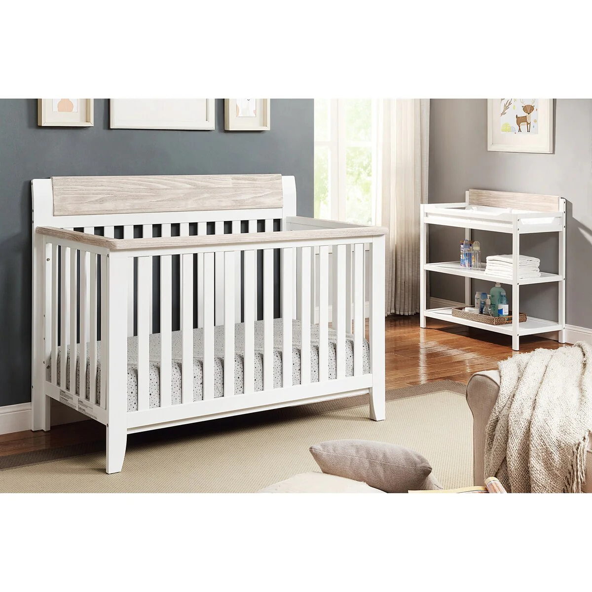Suite Bebe Hayes 4-in-1 Convertible Crib White/Natural