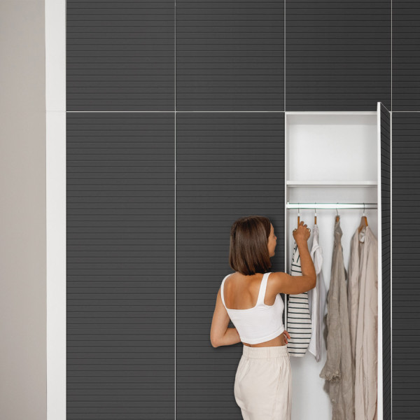 Folia meblowa Ciemne pasy 50x100 Okleina samoprzylepna Kuchnia Mat