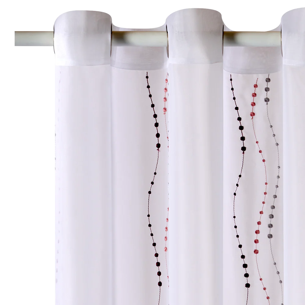 4MURS Voilage LYANA coloris bordeaux 140 x 240 cm