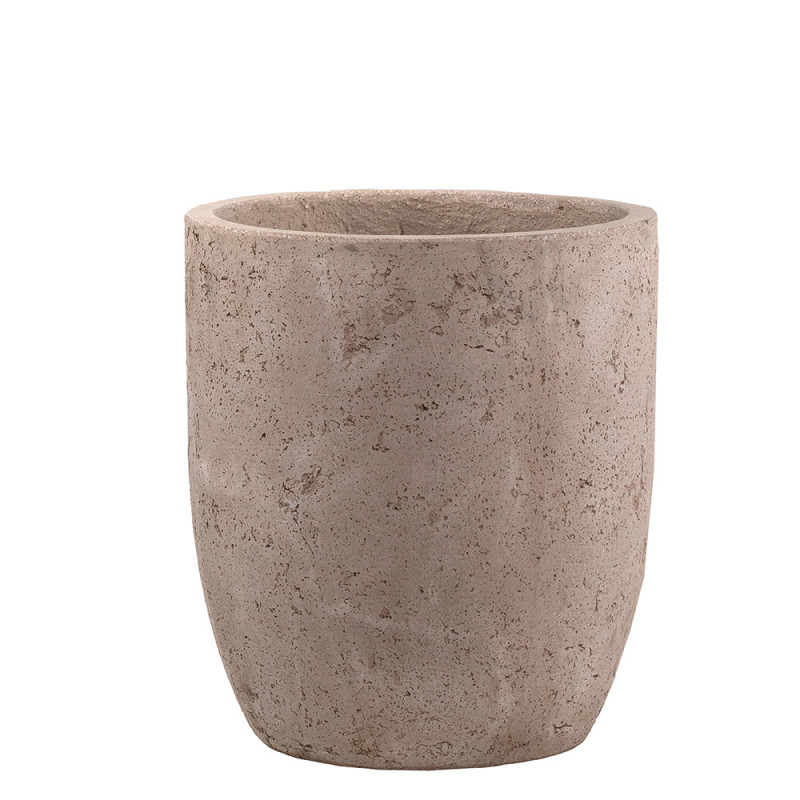 Pot en ciment New Cement brun Ø 34 x 38 cm