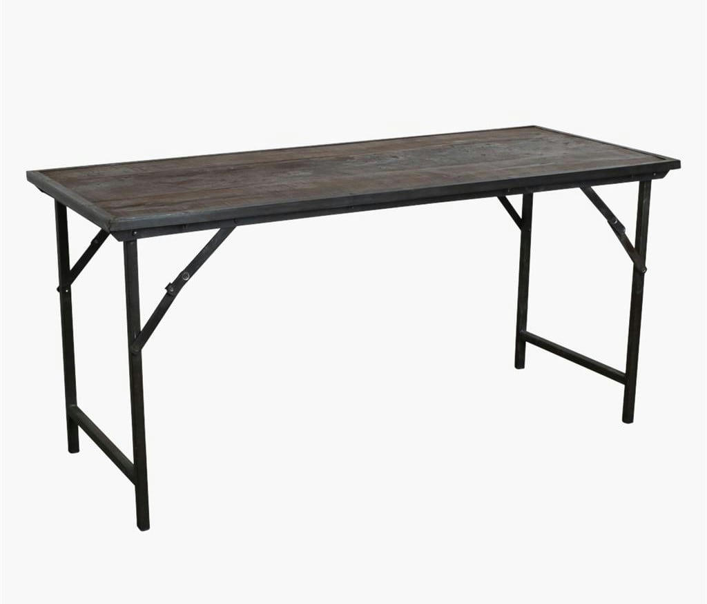 VINTAGE - Table pliante marron