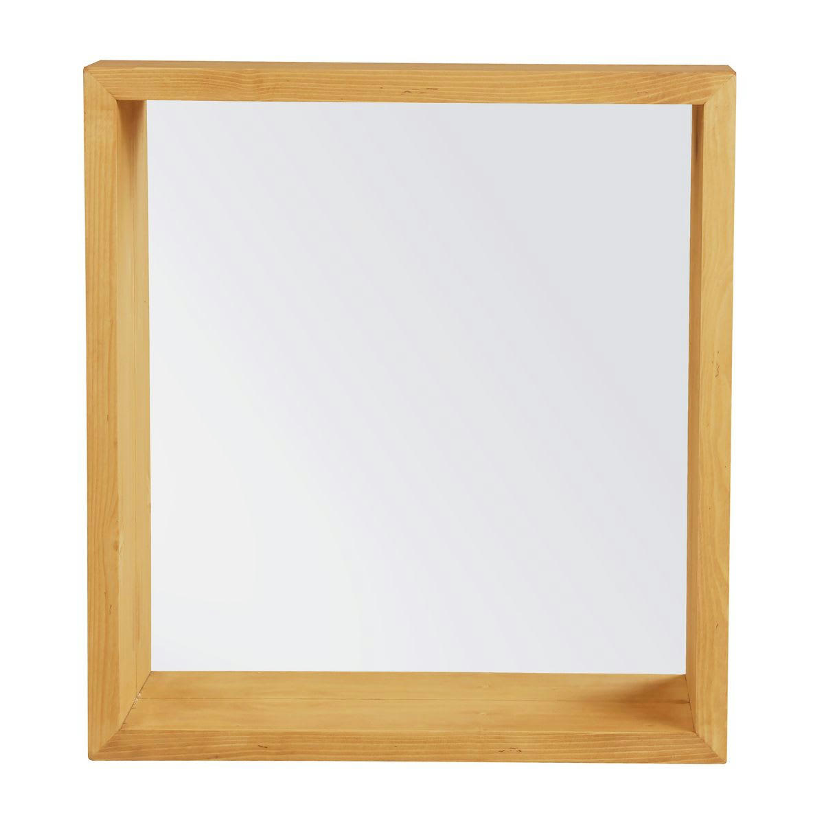 ARAVIS - Miroir pin massif 60 x 65 cm