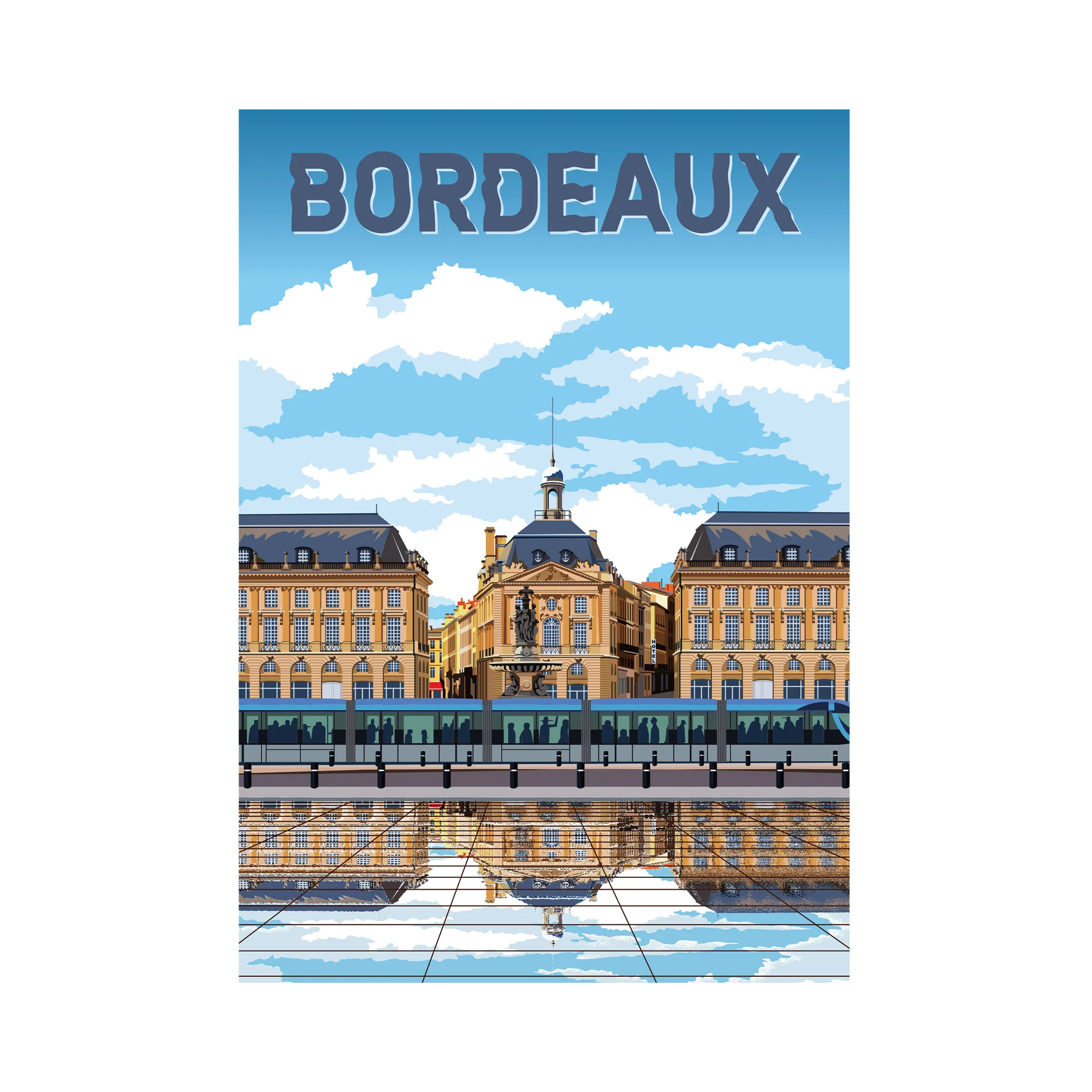 PRINTYMANIA Affiche BORDEAUX 30 x 40 cm