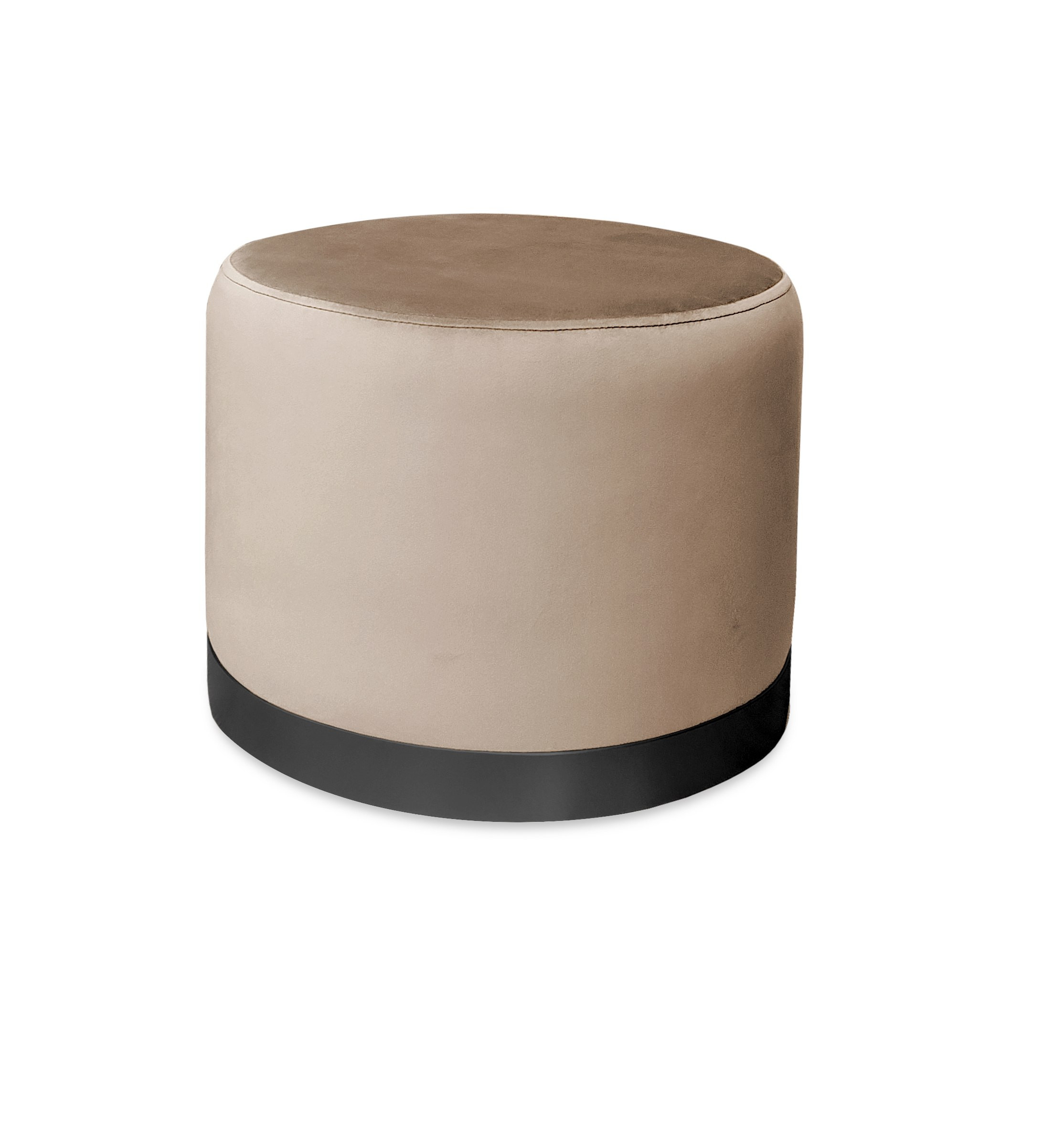 Pufa LUX elegancka podstawa metalowa czarna MG06