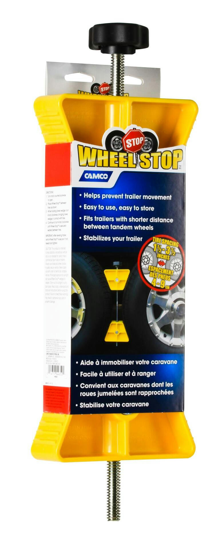 CAMCO 44652 Small Wheel Stop for 1.5 to 3.5-in Spacing
