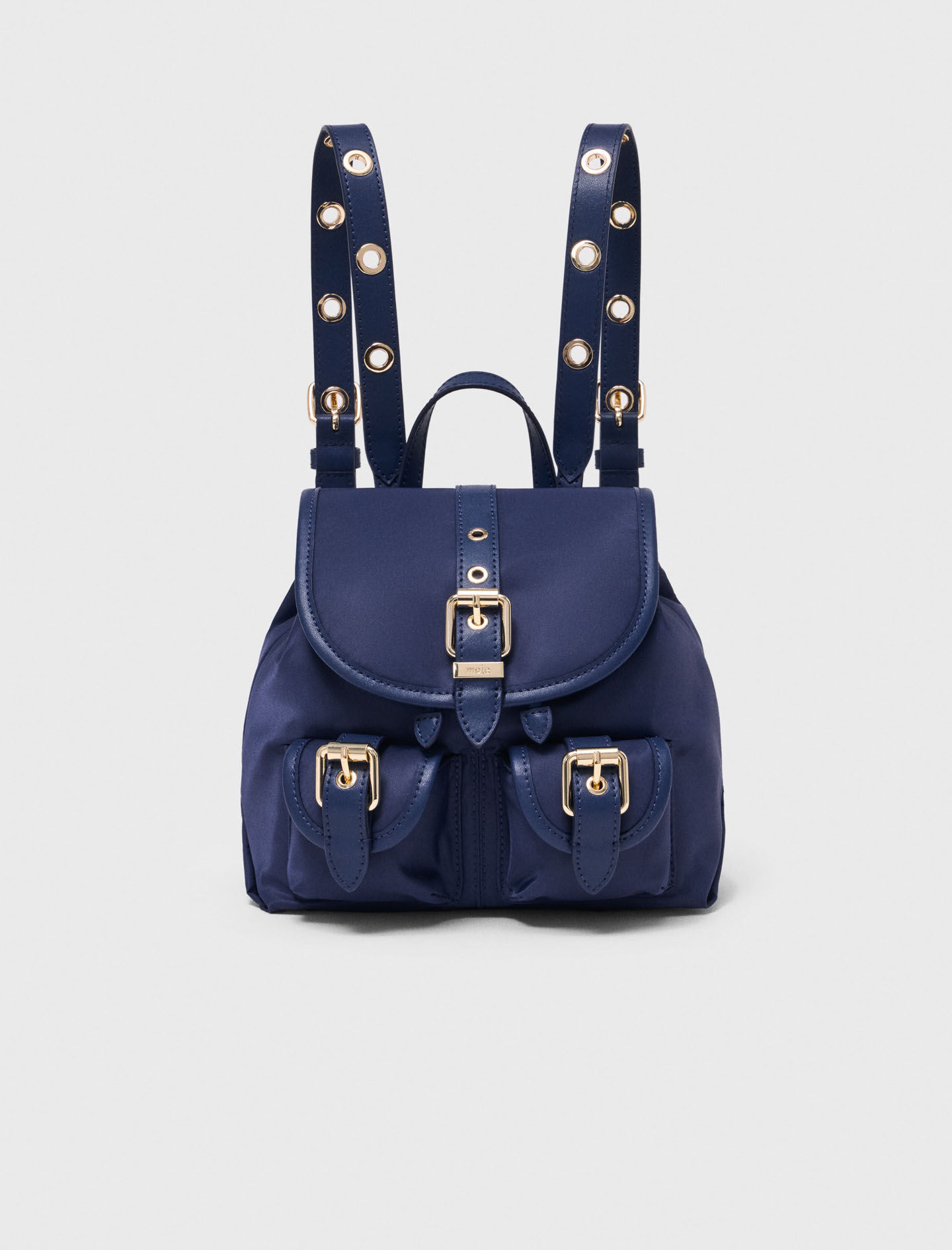 Mini sac à dos en cuir et nylon