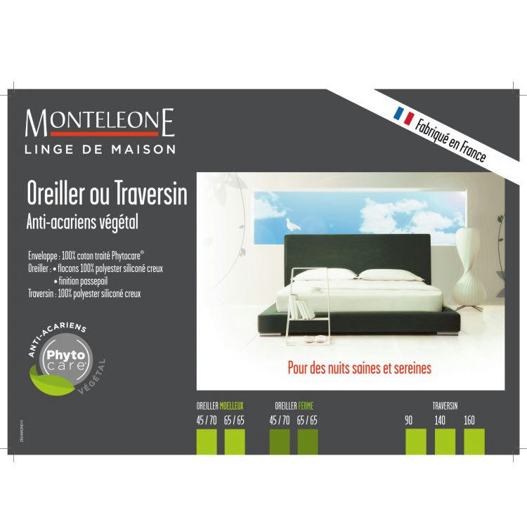 PHYTOCARE - Traversin PHYTOCARE - Moelleux - MONTELEONE