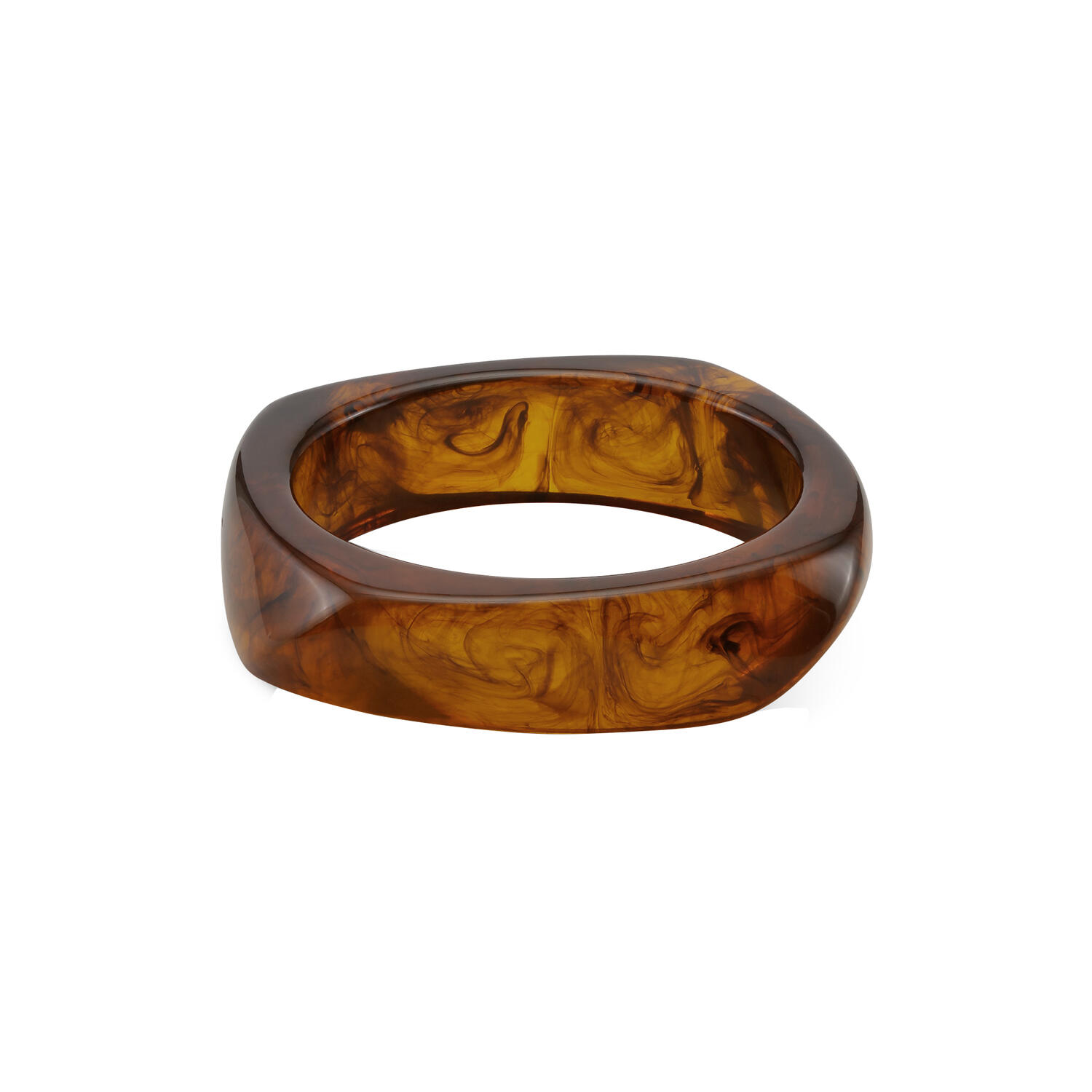 Chunky Bangle, golden brown