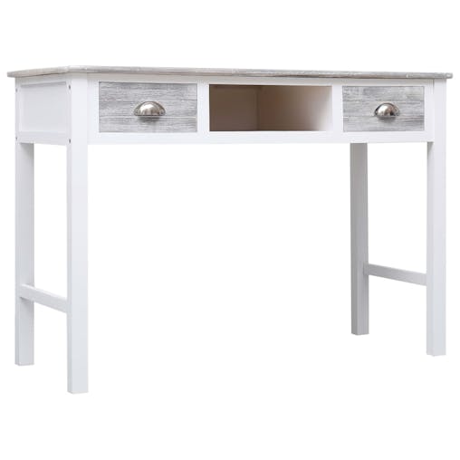 NNEVL Writing Desk Grey 110x45x76 cm Wood