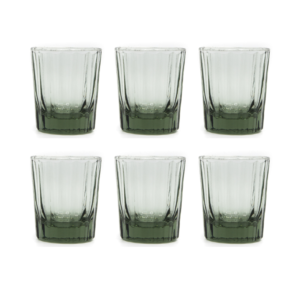 Brût Homeware espresso glas Reed - set van 6 - groen